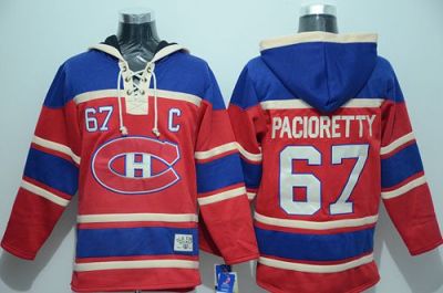 Montreal Canadiens #67 Max Pacioretty Red Sawyer Hooded Sweatshirt Stitched NHL Jersey Montreal Canadiens #67 Max Pacioretty Red Sawyer Hooded Sweatshirt Stitched NHL Jersey
