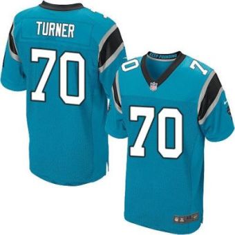 Nike Carolina Panthers #70 Trai Turner Blue Alternate Men's Stitched NFL Elite Jersey