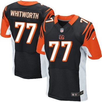 Nike Cincinnati Bengals #77 Andrew Whitworth Black Team Color Men's Stitched NFL Elite Jersey