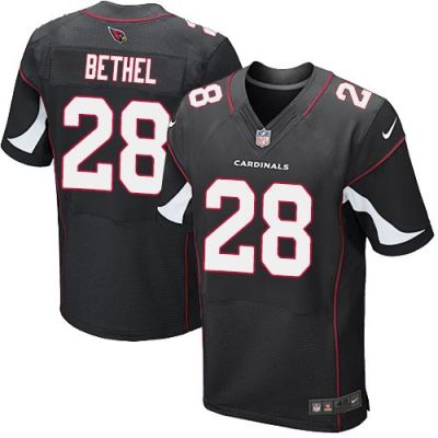 Nike Arizona Cardinals #28 Justin Bethel Black Alternate Men's Stitched NFL Elite Jersey