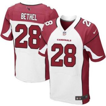 Nike Arizona Cardinals #28 Justin Bethel White Men's Stitched NFL Elite Jersey