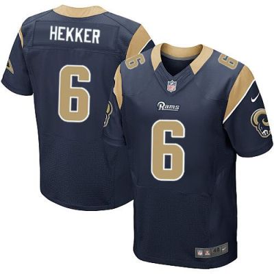 Nike St. Louis Rams #6 Johnny Hekker Navy Blue Team Color Men's Stitched NFL Elite Jersey