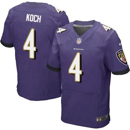 Nike Baltimore Ravens #4 Sam Koch Purple Team Color Men's Stitched NFL New Elite Jersey