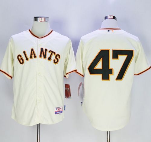 San Francisco Giants #47 Johnny Cueto Cream Cool Base Stitched MLB Jersey