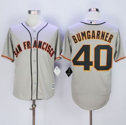 San Francisco Giants #40 Madison Bumgarner Grey New Cool Base Road Stitched MLB Jersey San Francisco Giants #40 Madison Bumgarner Grey New Cool Base Road Stitched MLB Jersey