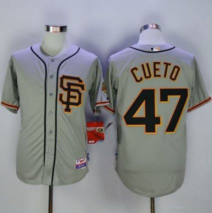 San Francisco Giants #47 Johnny Cueto Grey Road 2 Cool Base Stitched MLB Jersey San Francisco Giants #47 Johnny Cueto Grey Road 2 Cool Base Stitched MLB Jersey