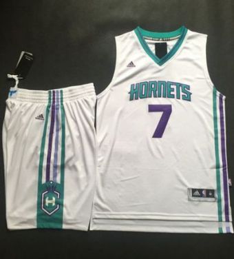 Charlotte Hornets #7 Jeremy Lin White A Set Stitched NBA Jersey