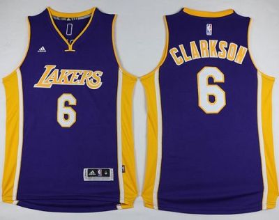 Los Angeles Lakers #6 Jordan Clarkson Purple Stitched NBA Jersey