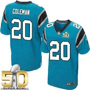 Nike Carolina Panthers #20 Kurt Coleman Blue Alternate Super Bowl 50 Men's Stitched NFL Elite Jersey