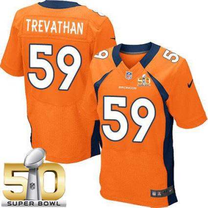 Nike Denver Broncos #59 Danny Trevathan Orange Team Color Super Bowl 50 Men's Stitched NFL New Elite Jersey