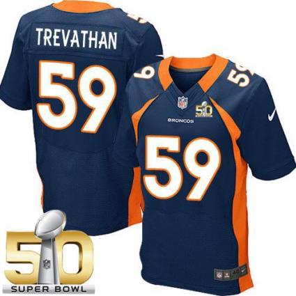 Nike Denver Broncos #59 Danny Trevathan Navy Blue Alternate Super Bowl 50 Men's Stitched NFL New Elite Jersey