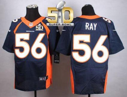 Nike Denver Broncos #56 Shane Ray Navy Blue Alternate Super Bowl 50 Men's Stitched NFL New Elite Jersey