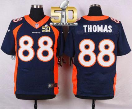 Nike Denver Broncos #88 Demaryius Thomas Navy Blue Alternate Super Bowl 50 Men's Stitched NFL New Elite Jersey