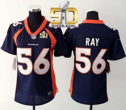 Women Nike Broncos #56 Shane Ray Blue Alternate Super Bowl 50 NFL New Elite Jersey