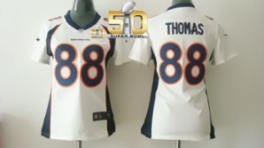 Women Nike Broncos #88 Demaryius Thomas White Super Bowl 50 Stitched NFL New Elite Jersey