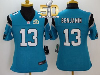 Youth Nike Panthers #13 Kelvin Benjamin Blue Alternate Super Bowl 50 Stitched NFL Limited Jersey