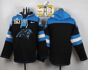 Nike Carolina Panthers Blank Black Super Bowl 50 Player Pullover NFL Hoodie
