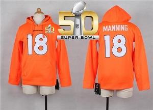Youth Nike Broncos #18 Peyton Manning Orange Super Bowl 50 Player NFL Hoodie