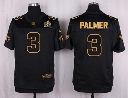 Nike Arizona Cardinals #3 Carson Palmer Pro Line Black Gold Collection Men's Stitched NFL Elite Jersey
