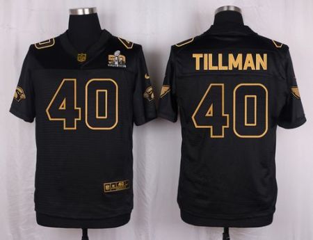 Nike Arizona Cardinals #40 Pat Tillman Pro Line Black Gold Collection Men's Stitched NFL Elite Jersey