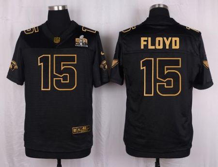 Nike Arizona Cardinals #15 Michael Floyd Pro Line Black Gold Collection Men's Stitched NFL Elite Jersey