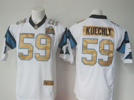 Nike Carolina Panthers #59 Luke Kuechly White Super Bowl 50 Collection Men's Stitched NFL Elite Jersey
