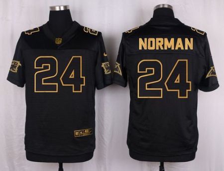 Nike Carolina Panthers #24 Josh Norman Pro Line Black Gold Collection Men's Stitched NFL Elite Jersey