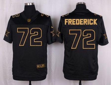 Nike Dallas Cowboys #72 Travis Frederick Black Men's Stitched NFL Elite Pro Line Gold Collection Jersey