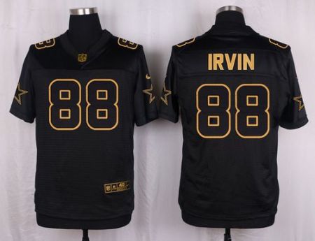 Nike Dallas Cowboys #88 Michael Irvin Black Men's Stitched NFL Elite Pro Line Gold Collection Jersey