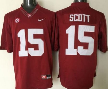 Alabama Crimson Tide #15 JK Scott Red Stitched NCAA Jersey
