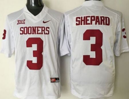 Oklahoma Sooners #3 Sterling Shepard White XII Stitched NCAA Jersey