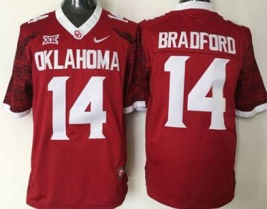 Oklahoma Sooners #14 Sam Bradford Red New XII Stitched NCAA Jersey