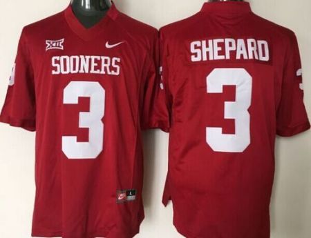 Oklahoma Sooners #3 Sterling Shepard Red XII Stitched NCAA Jersey