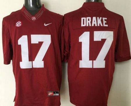 Alabama Crimson Tide #17 Kenyan Drake Red Stitched NCAA Jersey