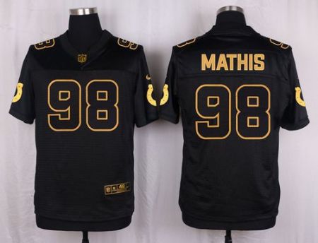 Nike Indianapolis Colts #98 Robert Mathis Black Men's Stitched NFL Elite Pro Line Gold Collection Jersey