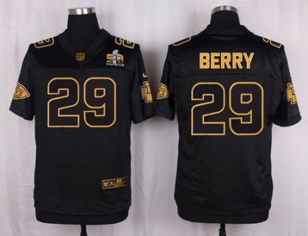 Nike Kansas City Chiefs #29 Eric Berry Black Men's Stitched NFL Elite Pro Line Gold Collection Jersey