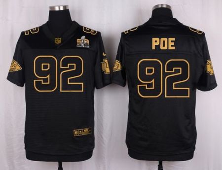 Nike Kansas City Chiefs #92 Dontari Poe Black Men's Stitched NFL Elite Pro Line Gold Collection Jersey