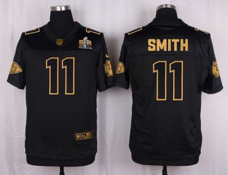 Nike Kansas City Chiefs #11 Alex Smith Black Men's Stitched NFL Elite Pro Line Gold Collection Jersey