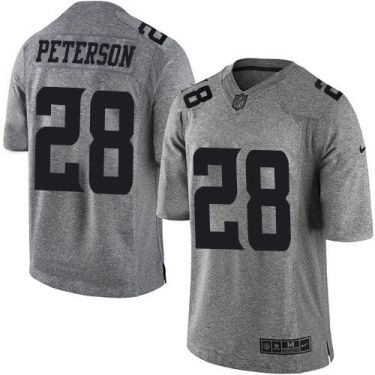 Nike Minnesota Vikings #28 Adrian Peterson Gray Men's Stitched NFL Limited Gridiron Gray Jersey