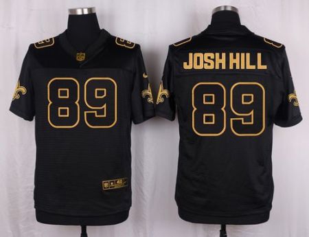 Nike New Orleans Saints #89 Josh Hill Black Men's Stitched NFL Elite Pro Line Gold Collection Jersey