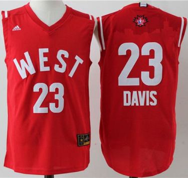 New Orleans Pelicans #23 Anthony Davis Red 2016 All Star Stitched NBA Jersey