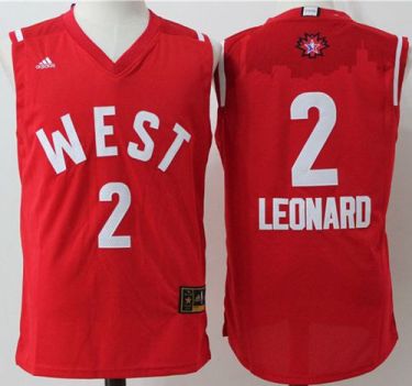 San Antonio Spurs #2 Kawhi Leonard Red 2016 All Star Stitched NBA Jersey