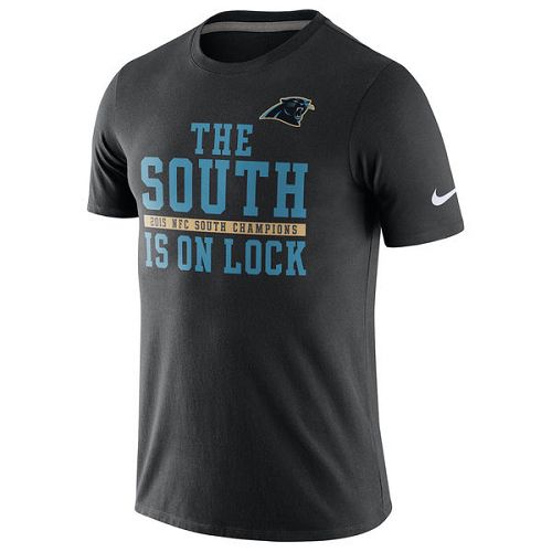 Men's Carolina Panthers Nike Black 2015 NFC South Division Champions T-Shirt