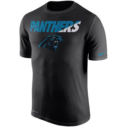 Men's Carolina Panthers Nike Black Legend Staff Practice Performance T-Shirt