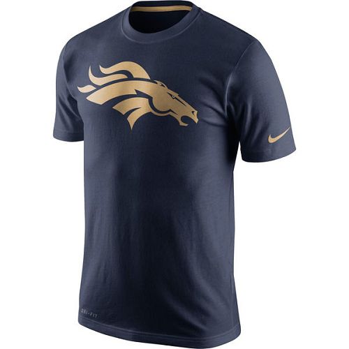 Men's Denver Broncos Nike Navy Championship Drive Gold Collection Performance T-Shirt