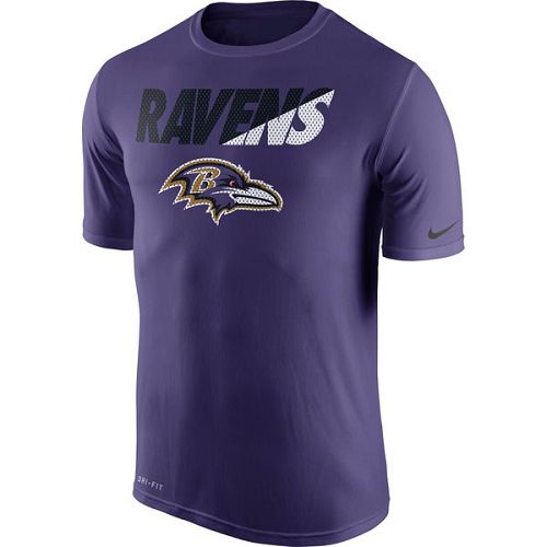 Men's Baltimore Ravens Nike Purple Legend Staff Practice Performance T-Shirt