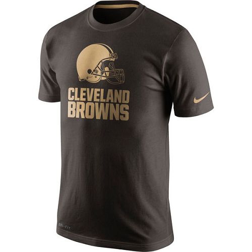 Men's Cleveland Browns Nike Brown Championship Drive Gold Collection Performance T-Shirt