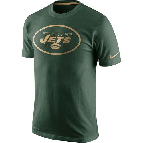 Men's New York Jets Nike Green Championship Drive Gold Collection Performance T-Shirt