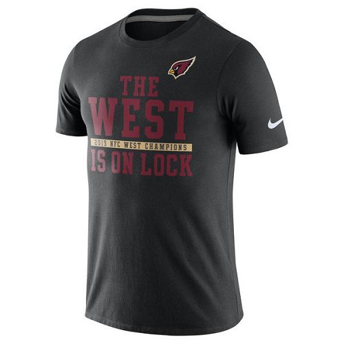 Men's Arizona Cardinals Nike Black 2015 NFC West Division Champions T-Shirt