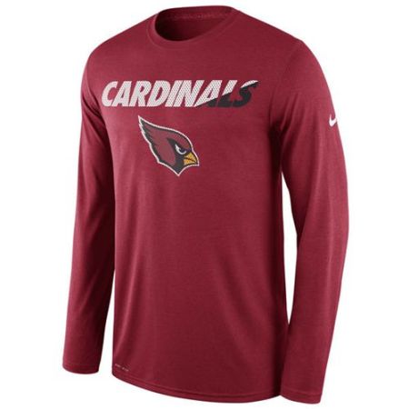 Men's Arizona Cardinals Nike Legend Staff Practice Long Sleeves Performance T-Shirt